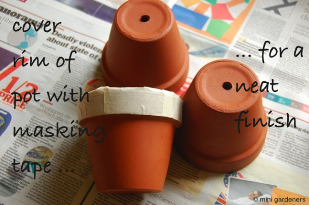 how to paint a plant pot with blackboard paint