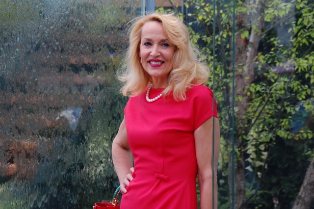 jerry hall at the chelsea flower show